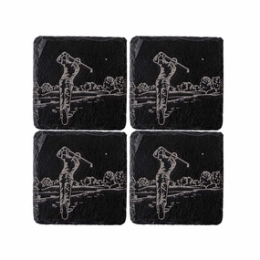 Golf Slate Coasters - Set 4nordic style desktop ornaments