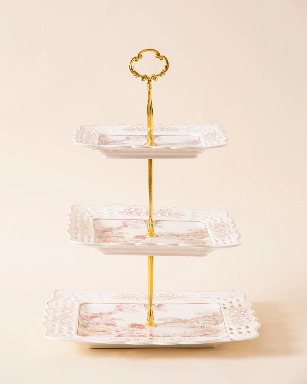Graceful Rose 3-tier Cake Stand