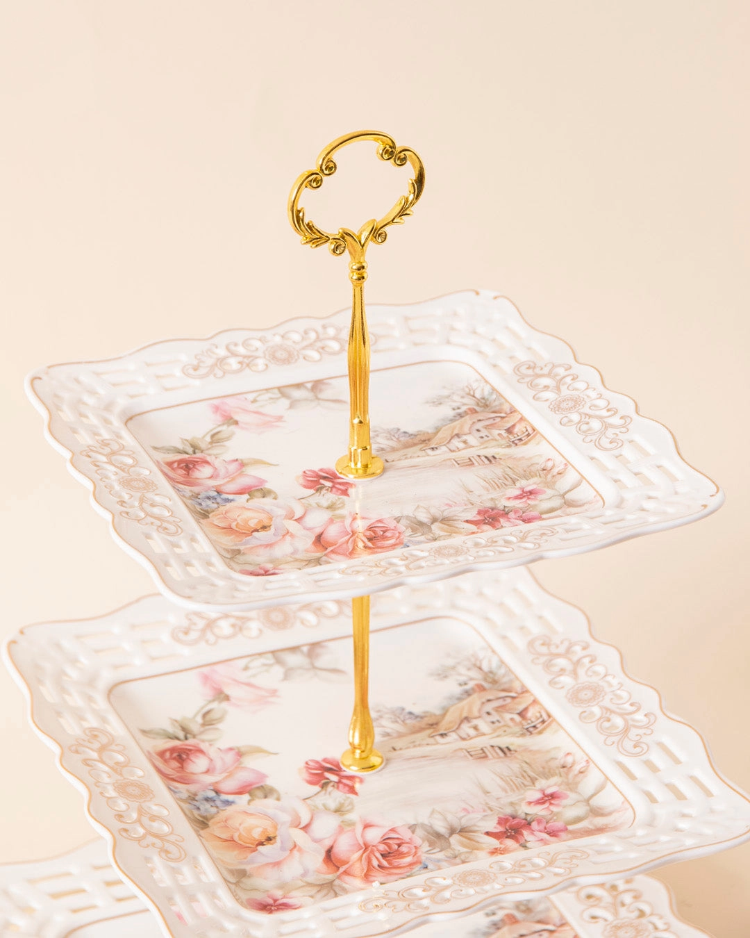 Graceful Rose 3-tier Cake Stand