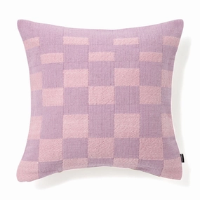 Grada Check Cushion Cover 450 x 450  Purple x Pinkbedding sets ,throw blankets 