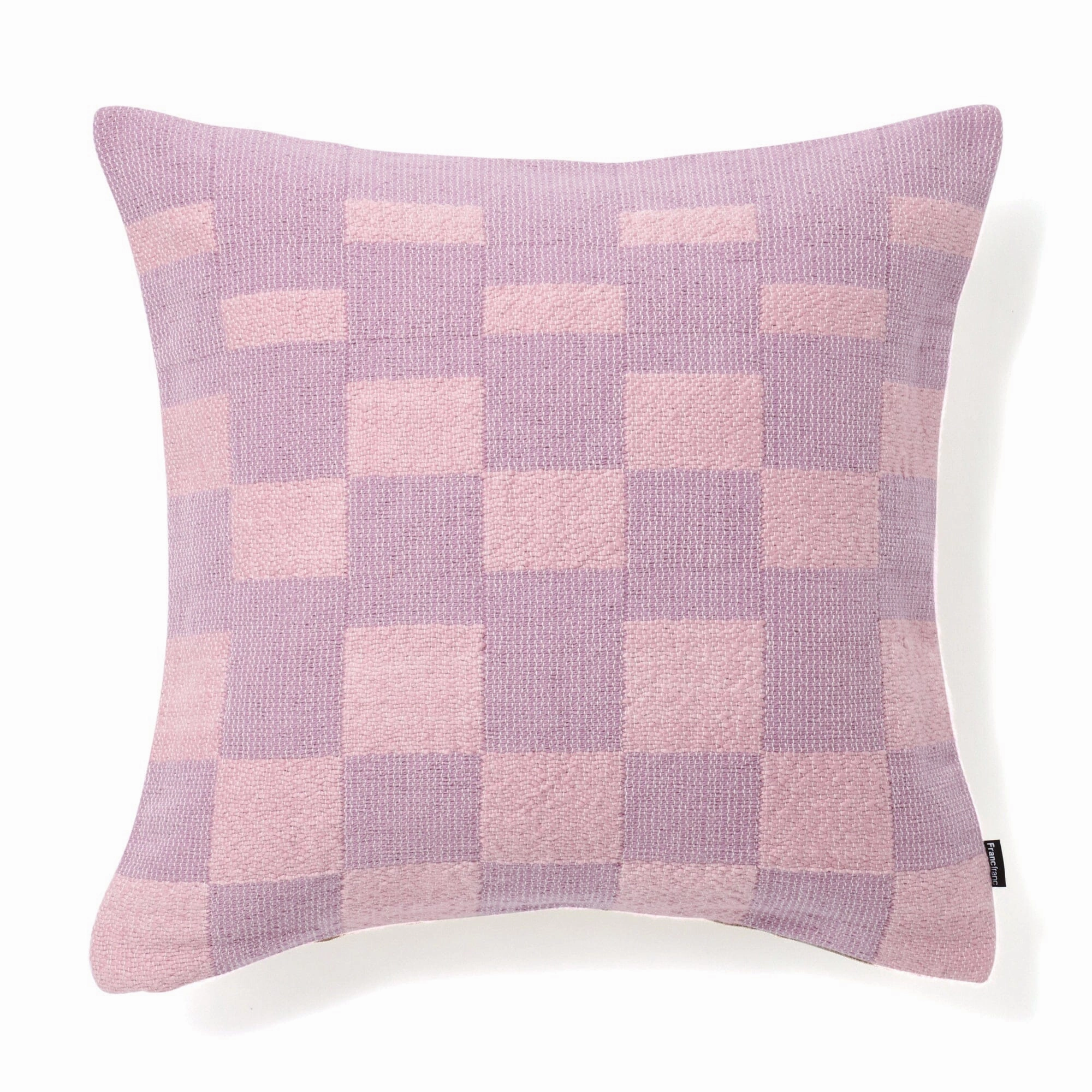 Grada Check Cushion Cover 450 x 450  Purple x Pinkbedding sets ,throw blankets 