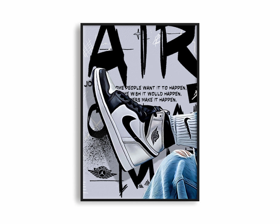GraffArt - Grey Jumpmannordic style wall decor