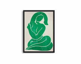 Green Figure Print 1modern abstract painting decor