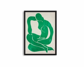 Green Figure Print 2modern abstract painting decor