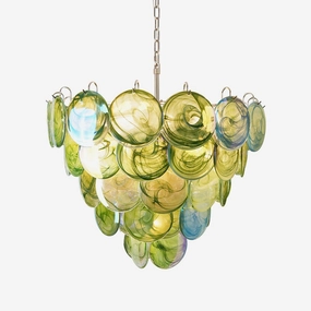 Green Murano Disc Chandelierrustic chandelier,bedroom chandelier 