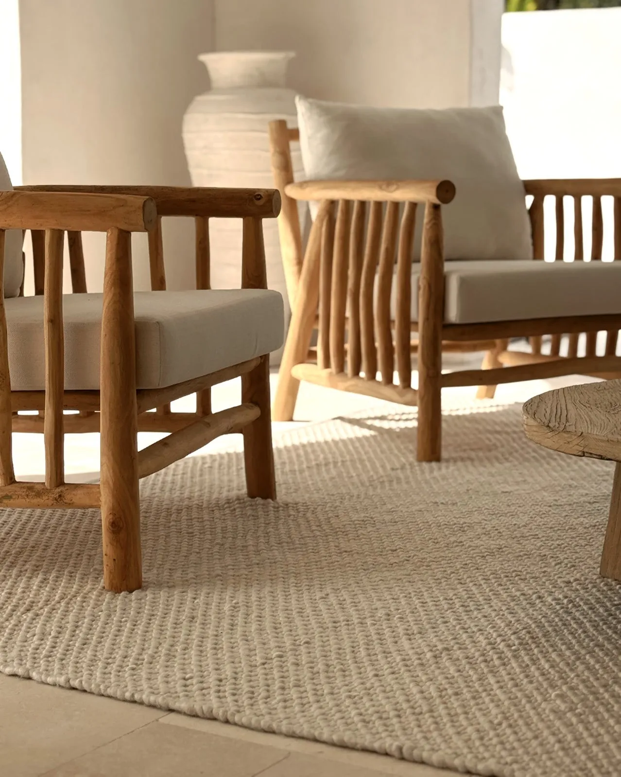 Greta Ivory Indoor Outdoor PET Rug