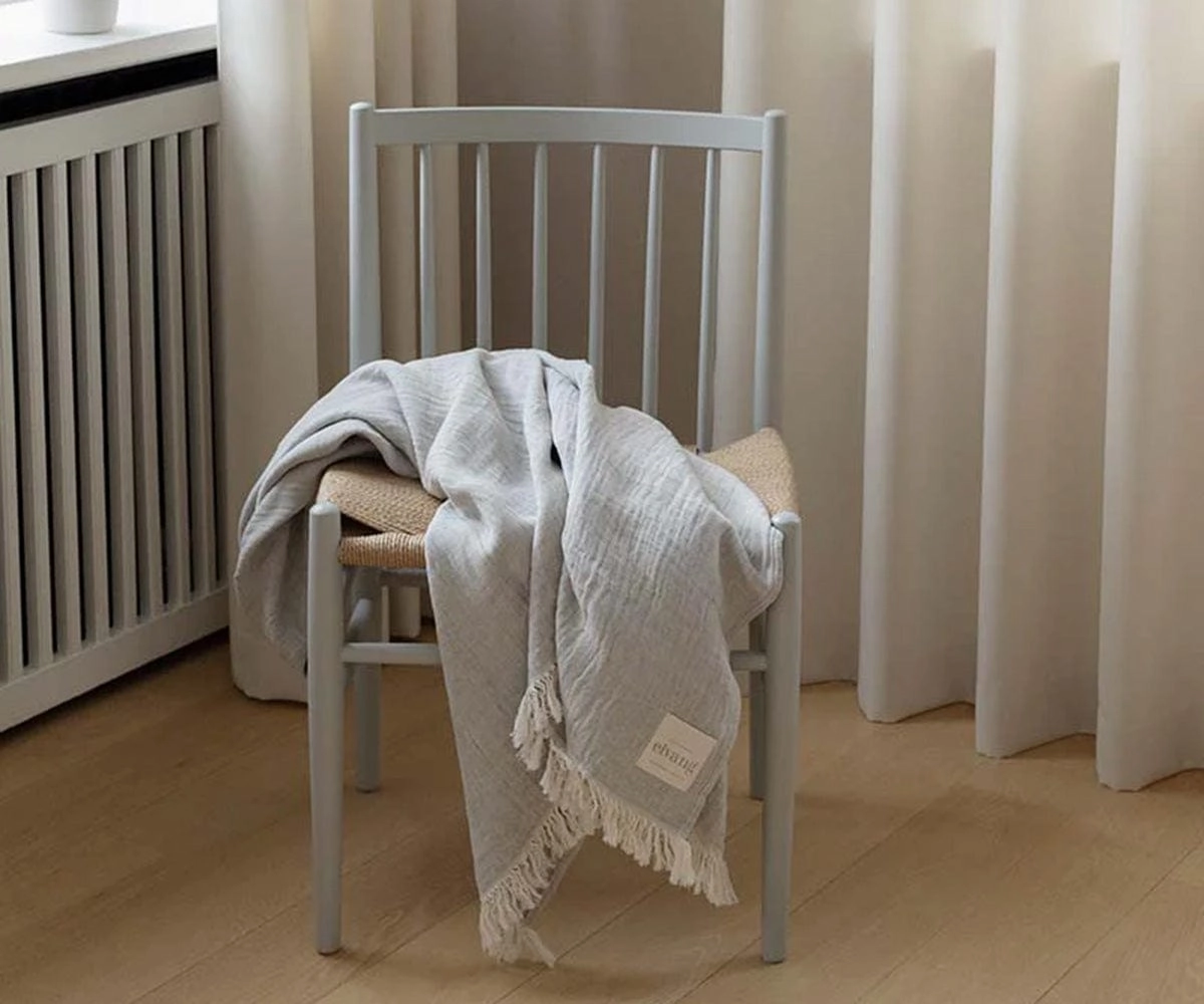 Grey Lavender Throw