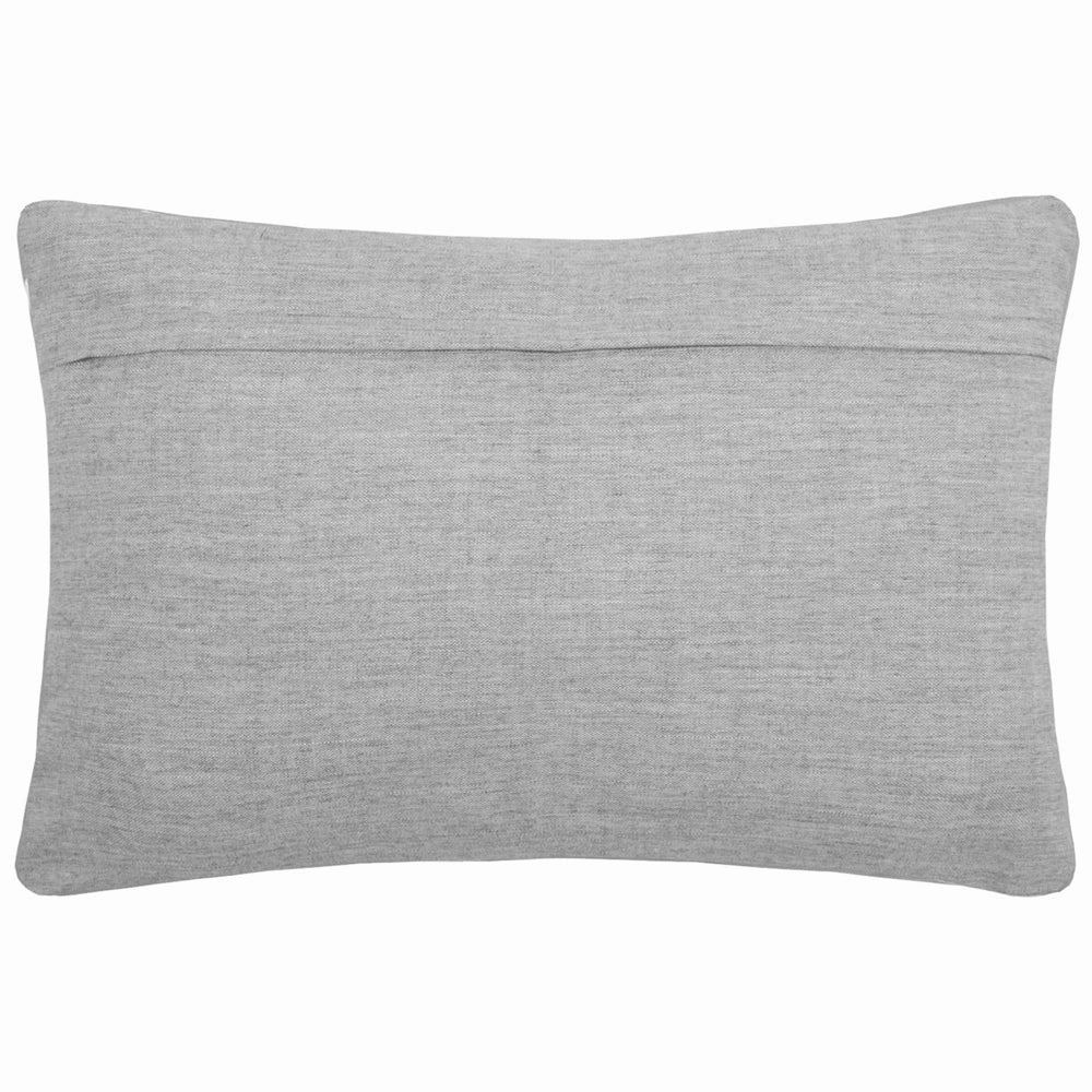 Guava Embroidered Feather Cushion Steel