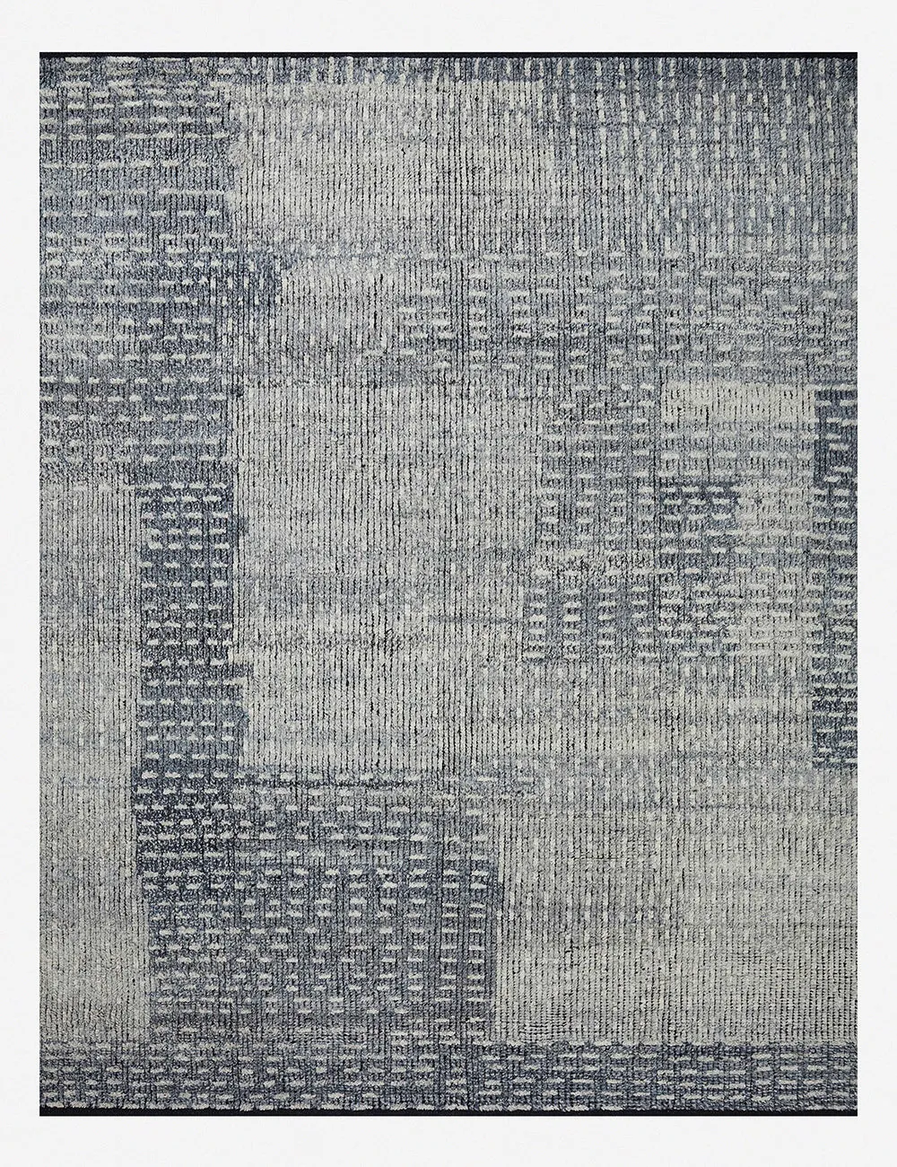 Gwyneth Hand-Knotted Wool Rug by Amber Lewis x Loloimodern color block patchwork rug