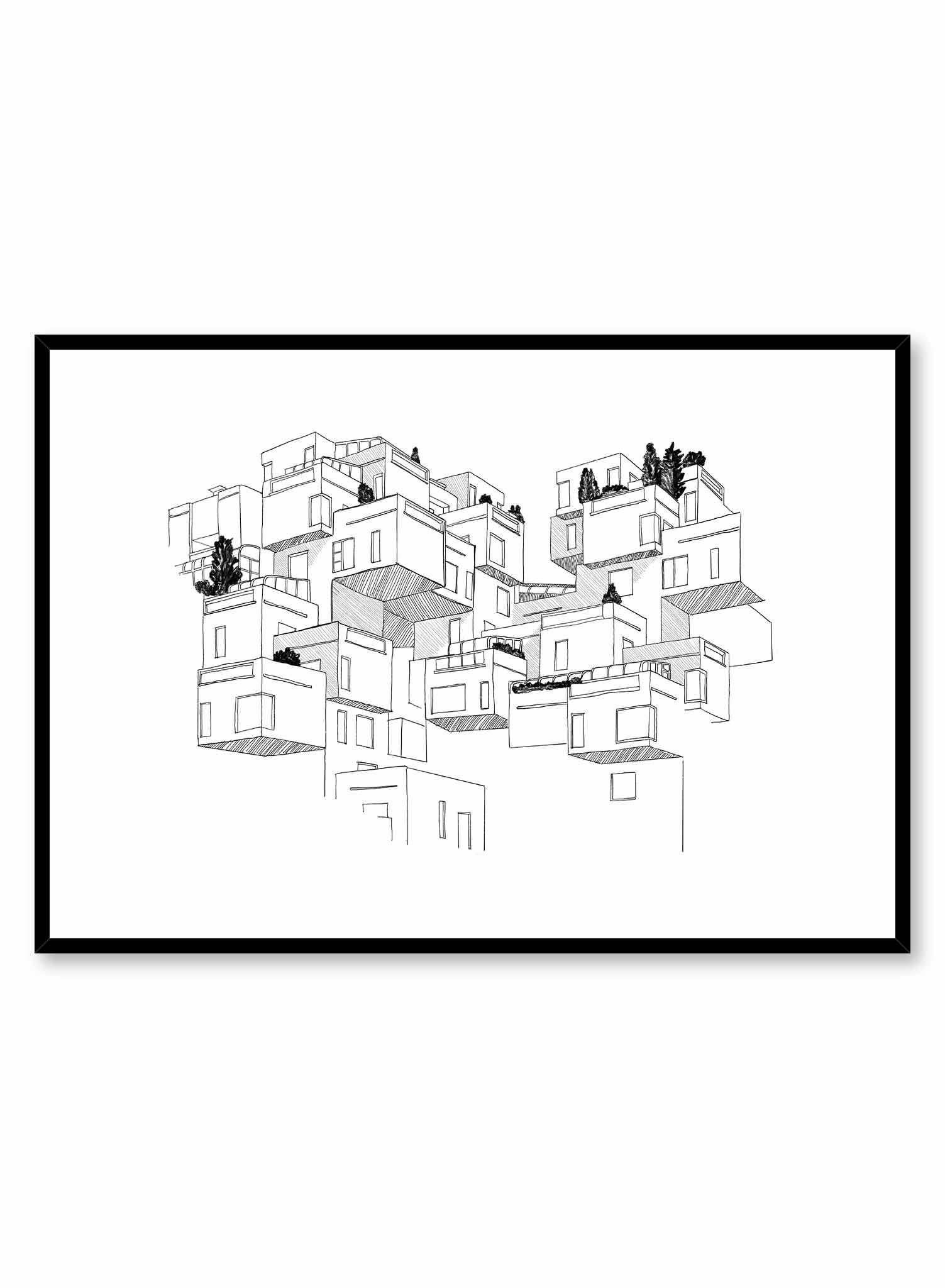 Habitat 67 Sketch, Posterpop culture themed posters