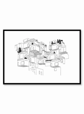 Habitat 67 Sketch, Posterpop culture themed posters