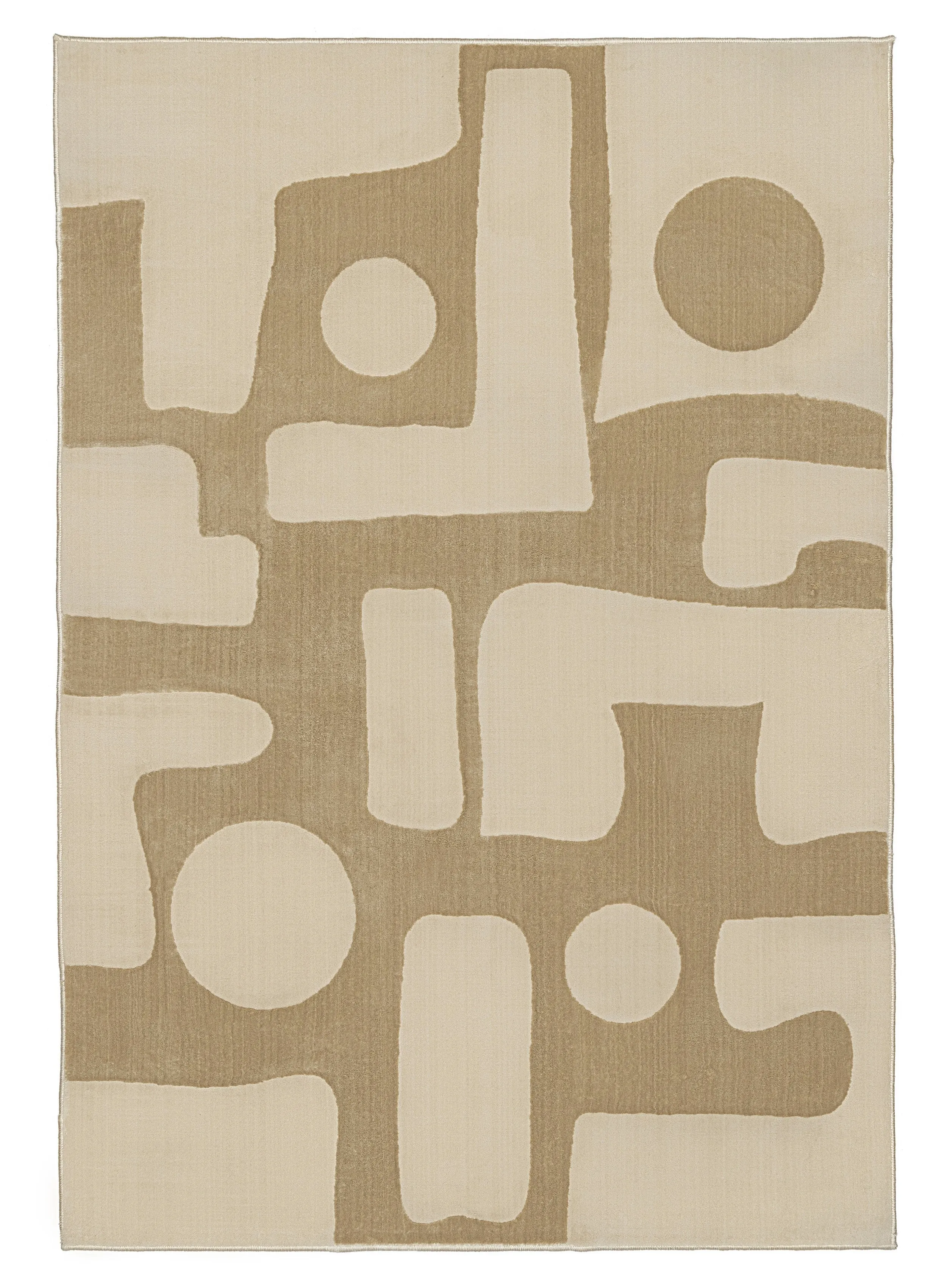 Hadessa Textured Geometric Neutral Washable Rugmodern color block patchwork rug