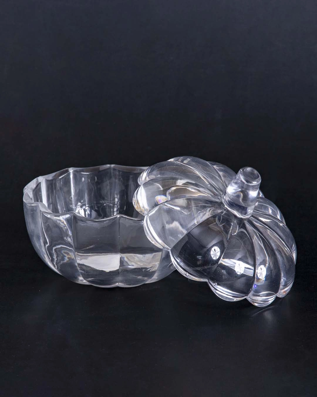 Halloween Pumpkin Glass Buffet Jar