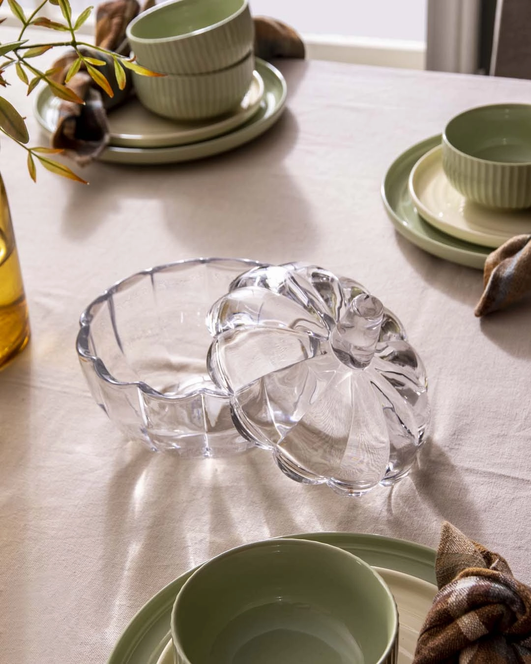 Halloween Pumpkin Glass Buffet Jarmodern kitchen decor ,kitchen dinner set ,dinnerware 