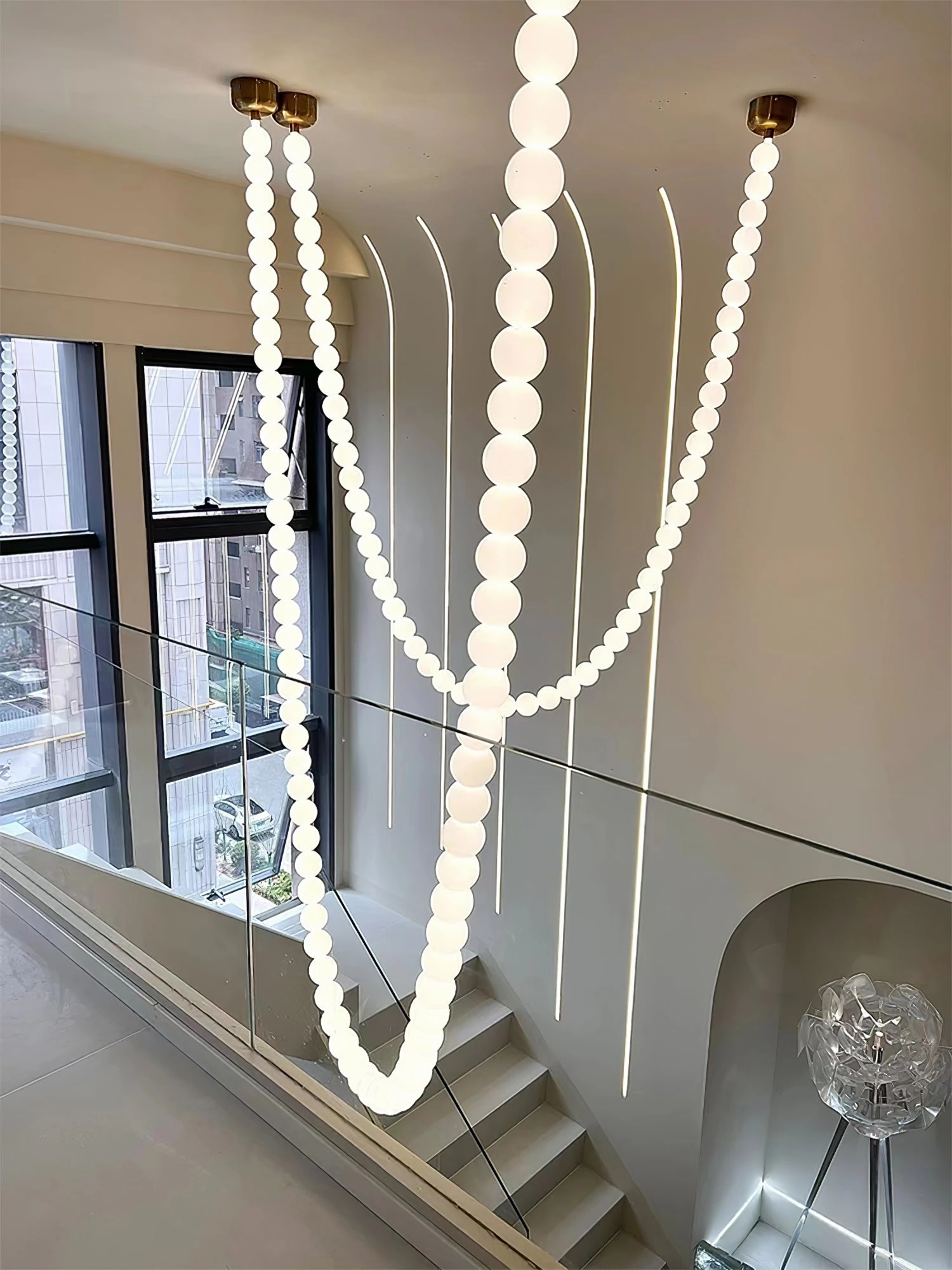Halti Necklace Acrylic Chandelier