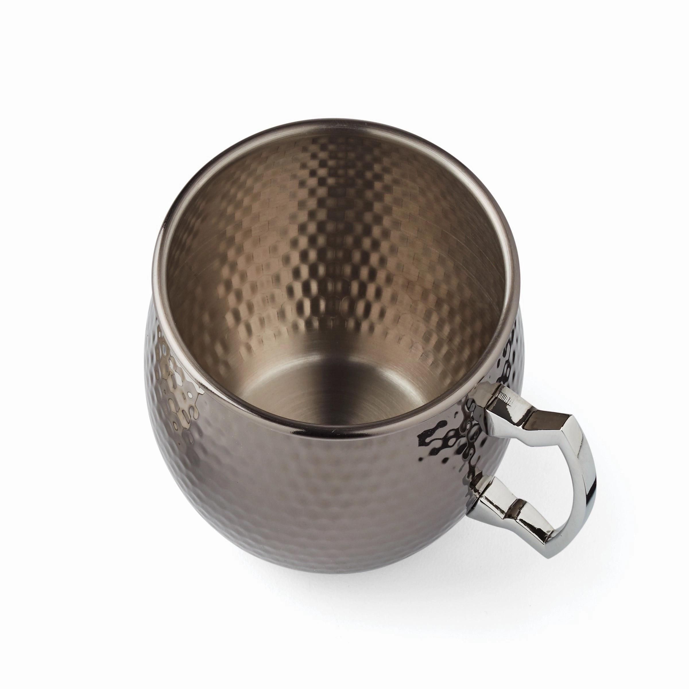 Hammered Black Moscow Mule Mugs - Set Of 2