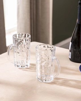 Hammered Glass Beer - Set of 2modern kitchen decor ,kitchen dinner set ,dinnerware 