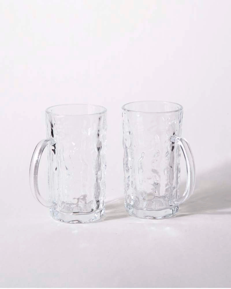 Hammered Glass Beer - Set of 2