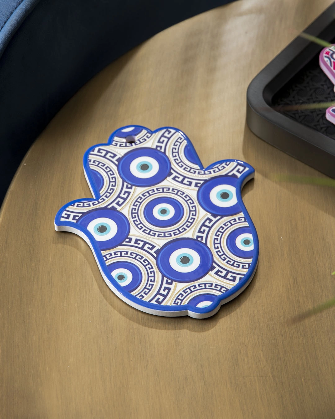 Hamsa Hand Ceramic Trivetmodern kitchen decor ,kitchen dinner set ,dinnerware 