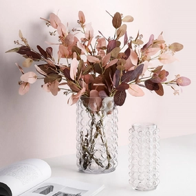 Hand-Blown Spotted Clear Glass Vasehome decoration ,modern home decor 
