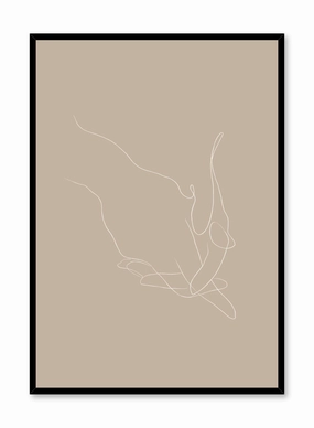 Hand-Held in Beige, Posterpop culture themed posters