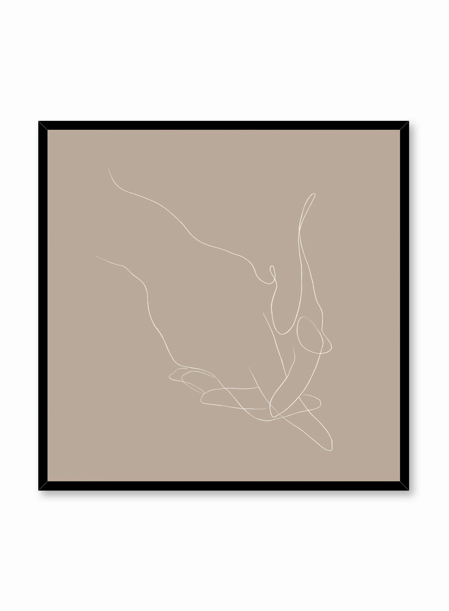 Hand-Held in Beige, Poster