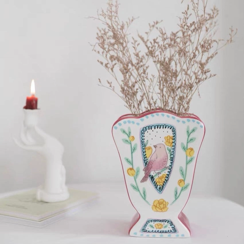 Hand Painted Ceramic Vase