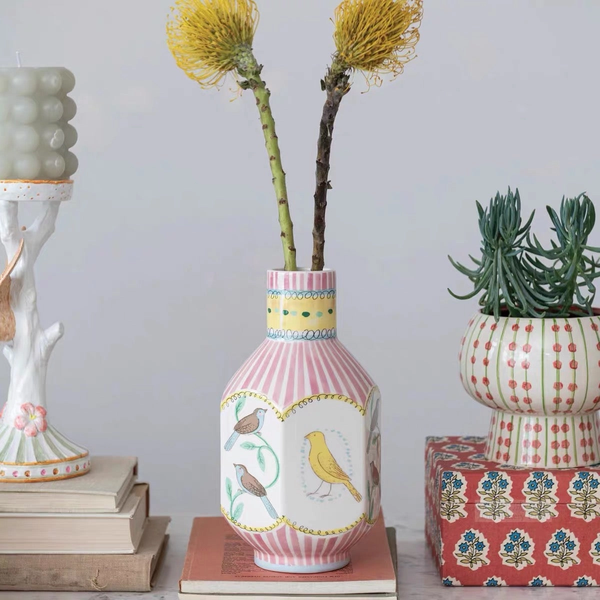 Hand Painted Ceramic Vase