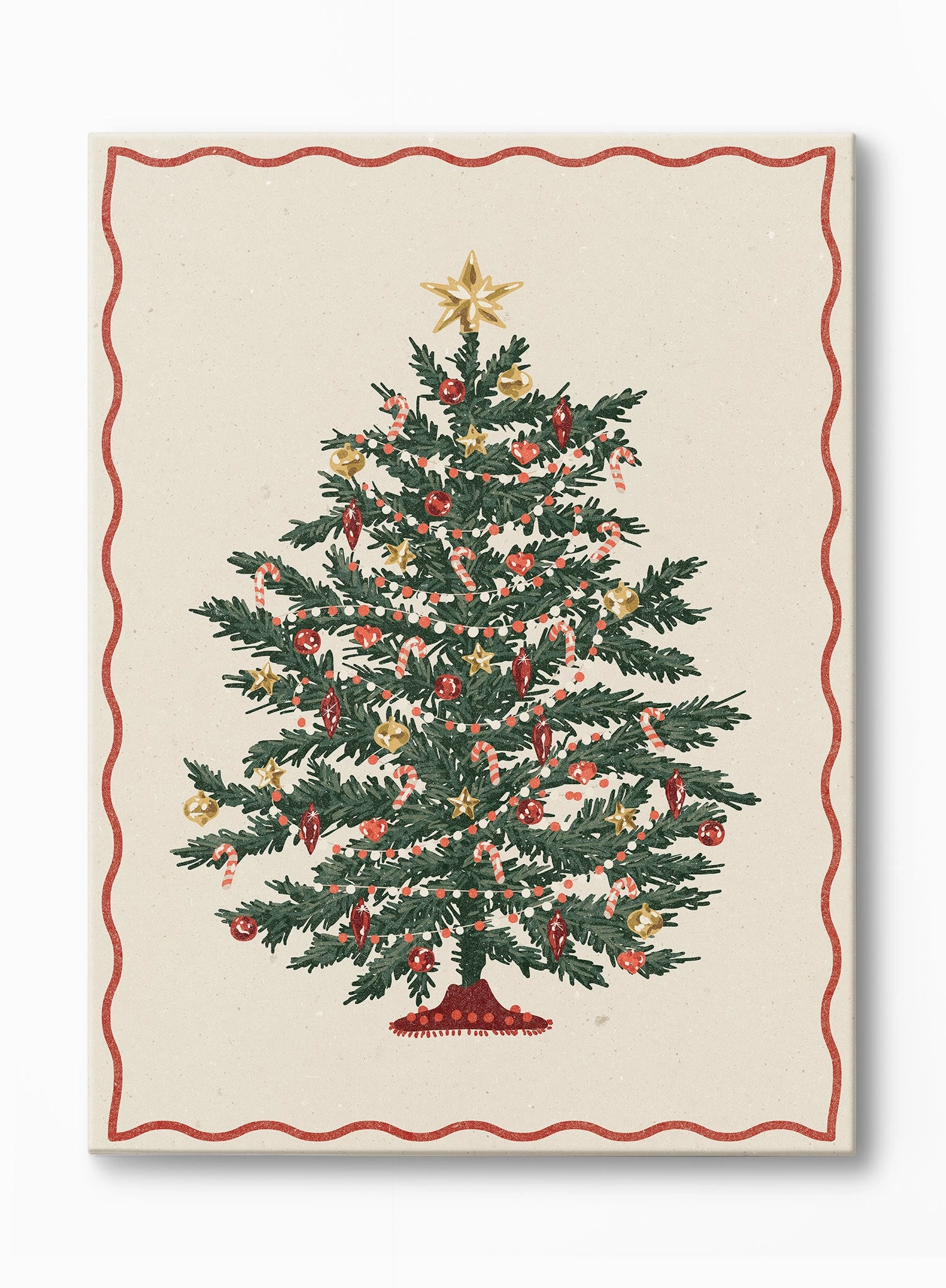 Happy Holiday Tree, Canvasindoor decorative canvas print