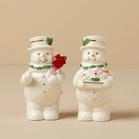 Happy Holly Days Snowmen Salt & Pepper Setafternoon tea dessert tray