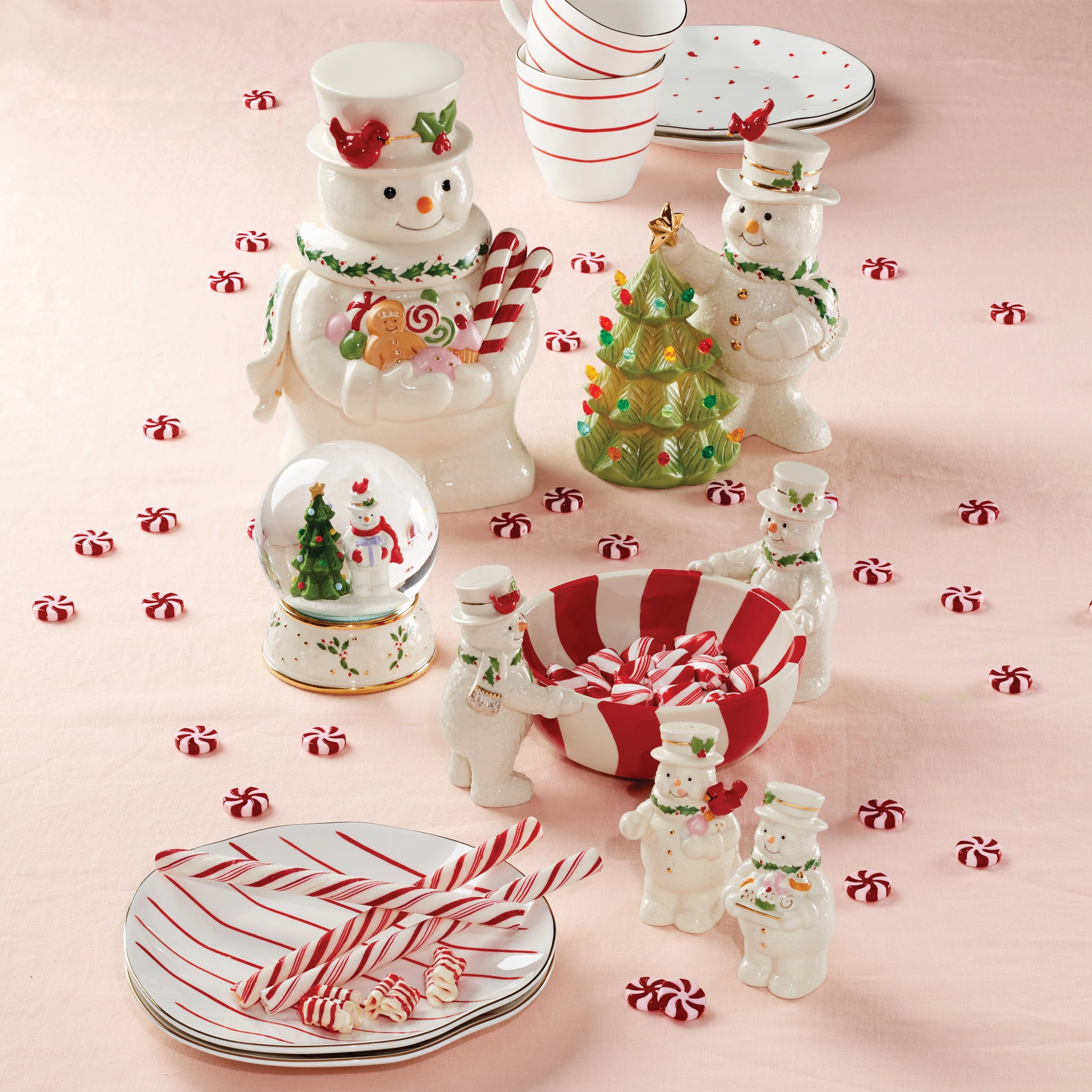 Happy Holly Days Snowmen Salt & Pepper Set
