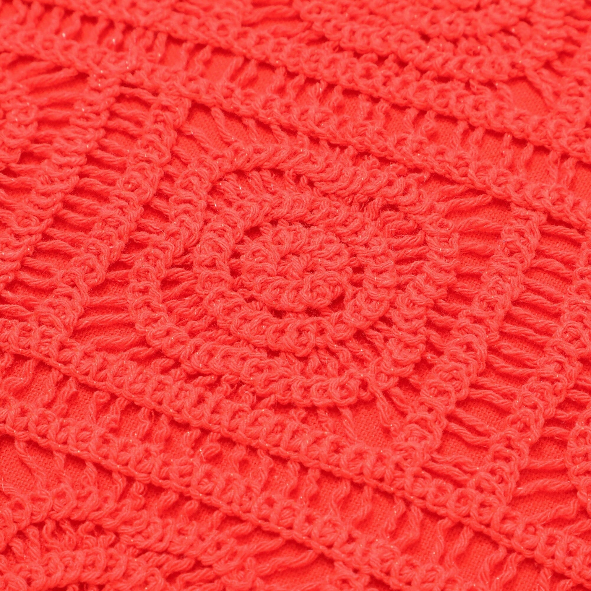 Hard Crochet Cushion Cover 450 X 450 Orange