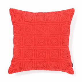 Hard Crochet Cushion Cover 450 X 450 Orangebedding sets ,throw blankets 