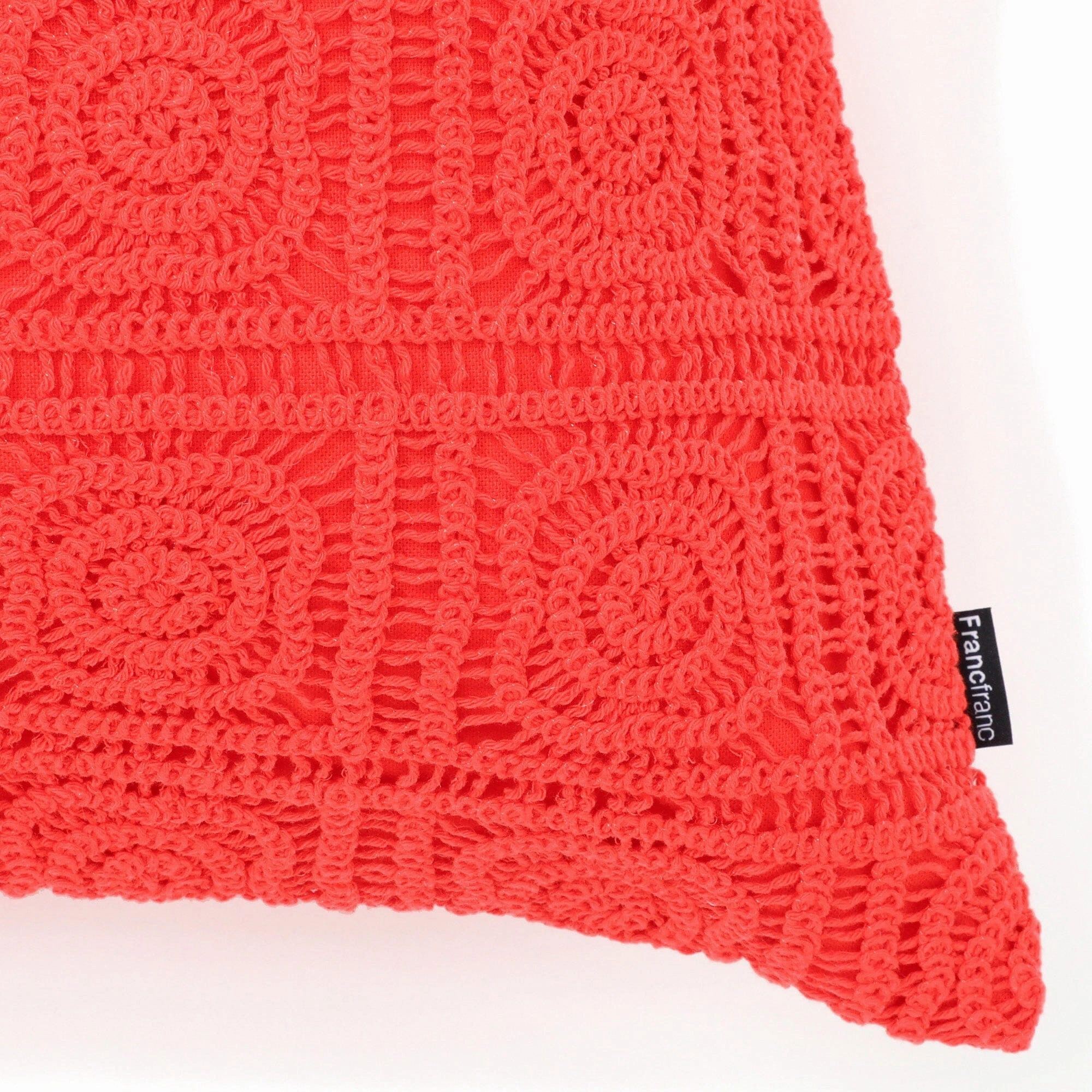 Hard Crochet Cushion Cover 450 X 450 Orange