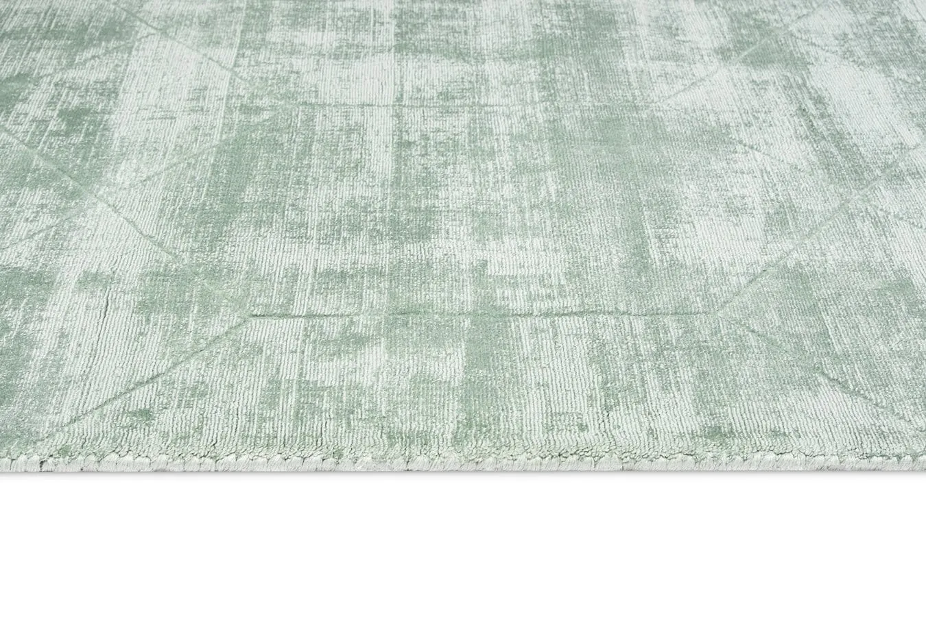 Harley Mint Green Geometric Viscose Rug *NO RETURNS UNLESS FAULTY