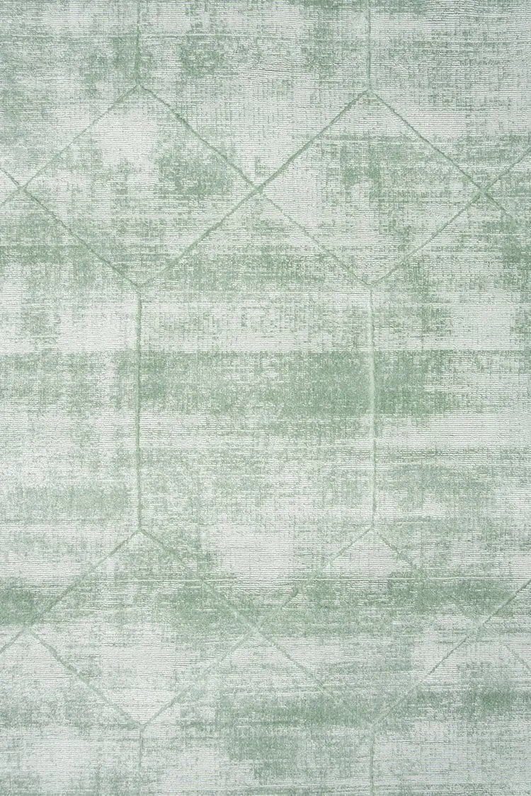 Harley Mint Green Geometric Viscose Rug *NO RETURNS UNLESS FAULTY