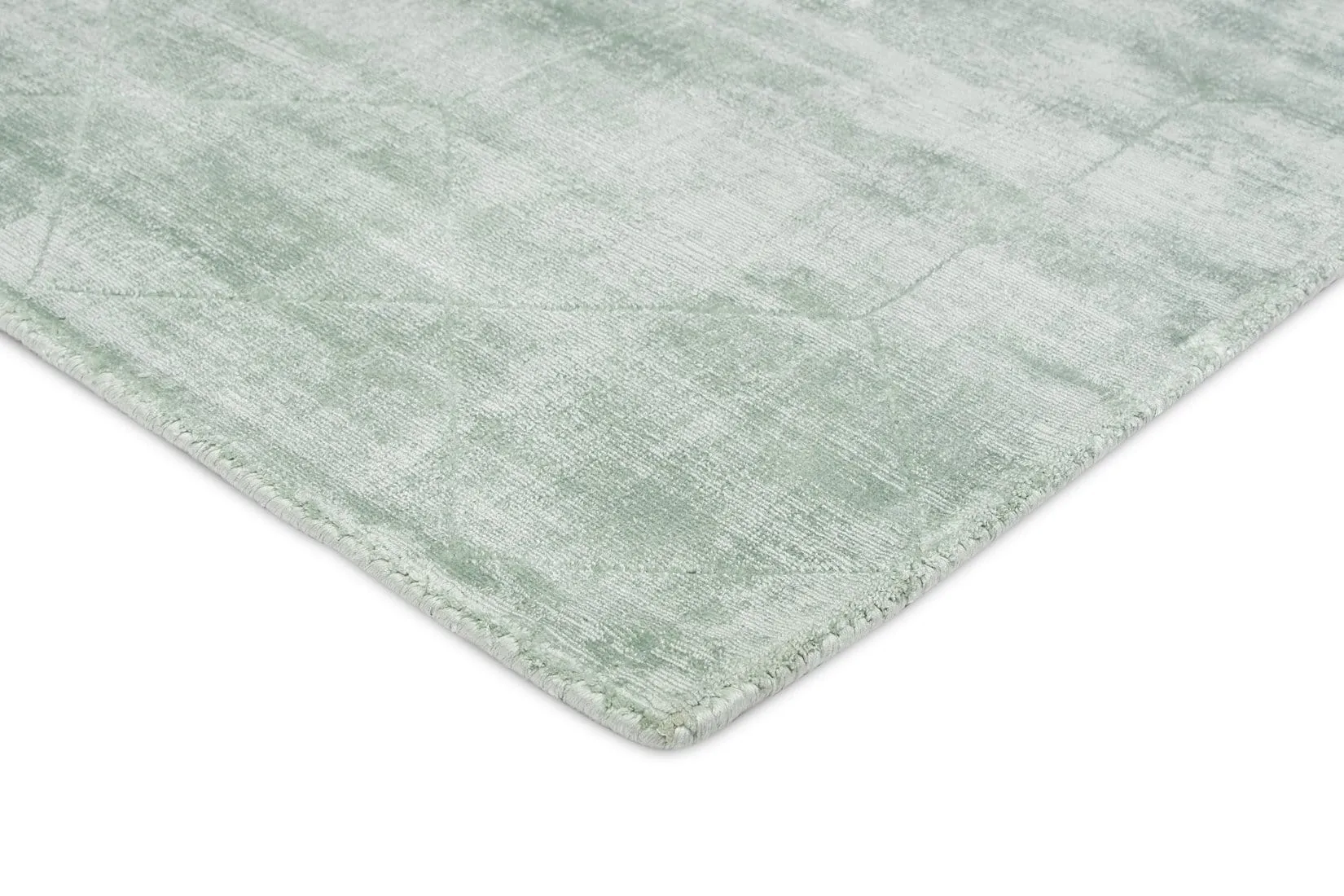 Harley Mint Green Geometric Viscose Rug *NO RETURNS UNLESS FAULTY