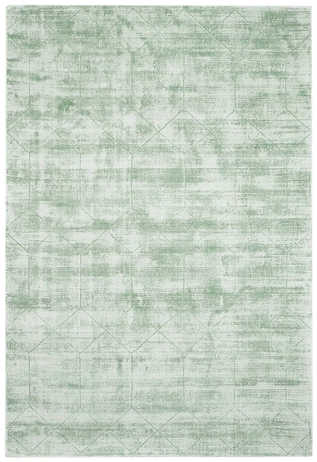 Harley Mint Green Geometric Viscose Rug *NO RETURNS UNLESS FAULTYmodern color block patchwork rug