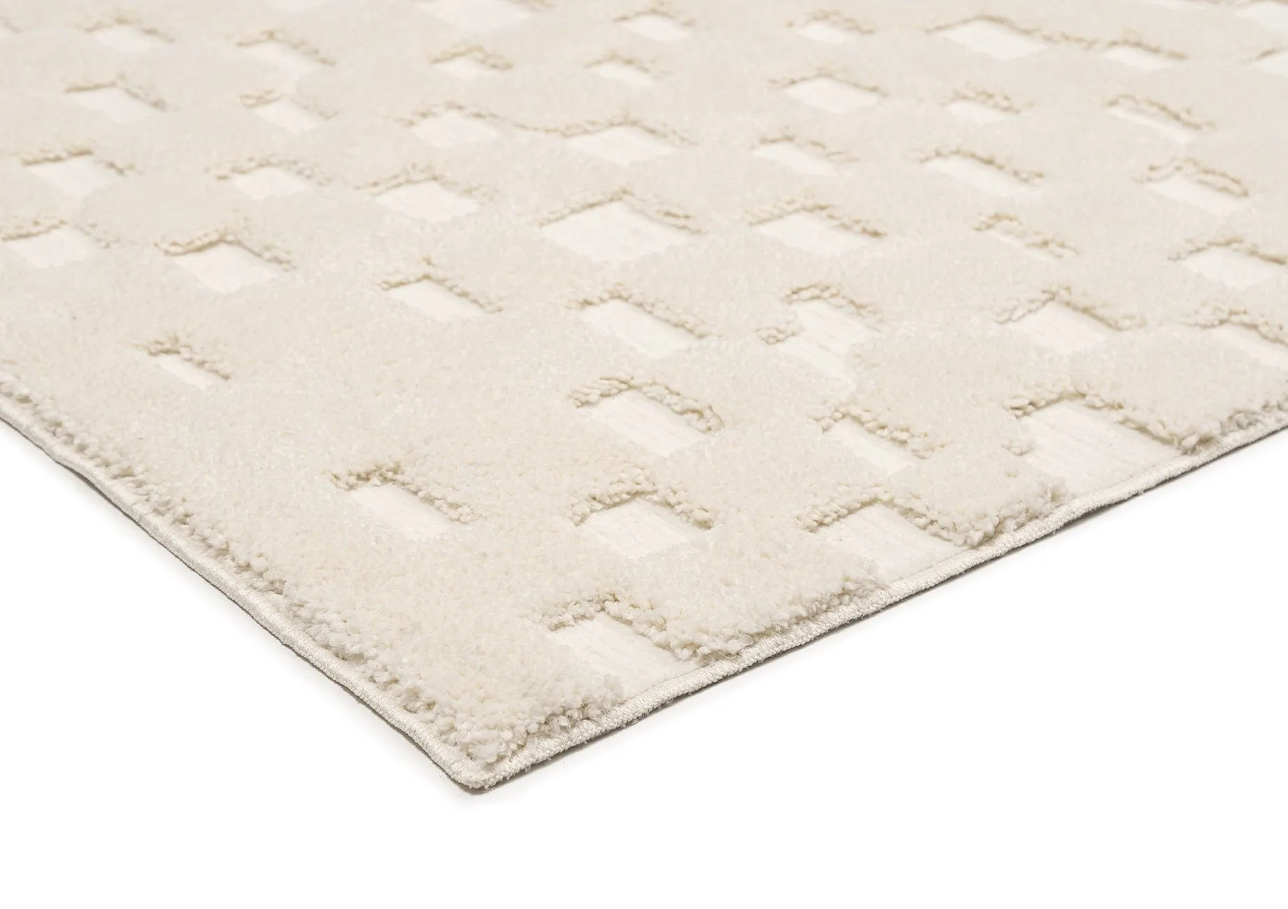 Harmon Ivory Modern Checkered Rug *NO RETURNS UNLESS FAULTY