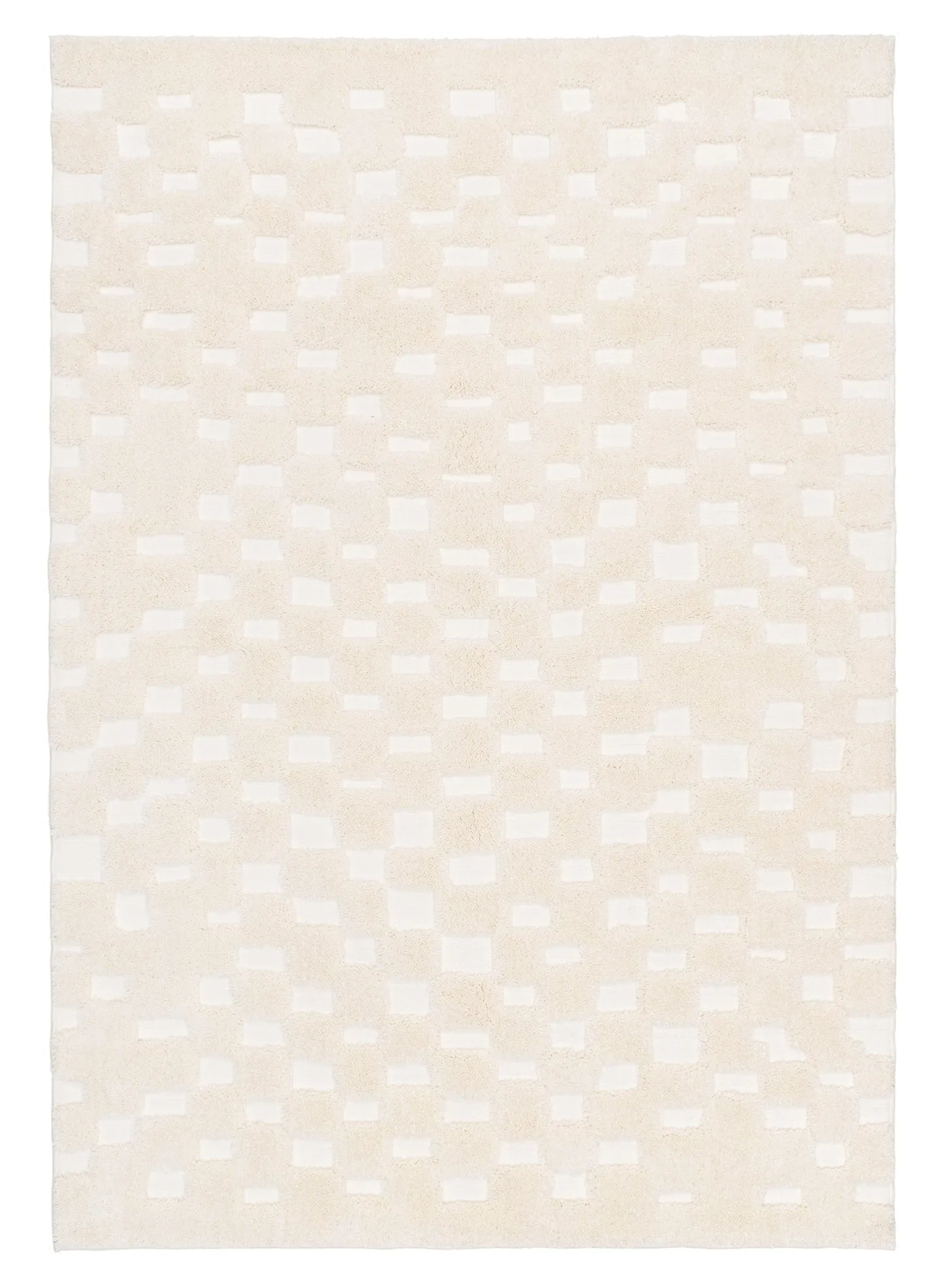 Harmon Ivory Modern Checkered Rug *NO RETURNS UNLESS FAULTYmodern color block patchwork rug