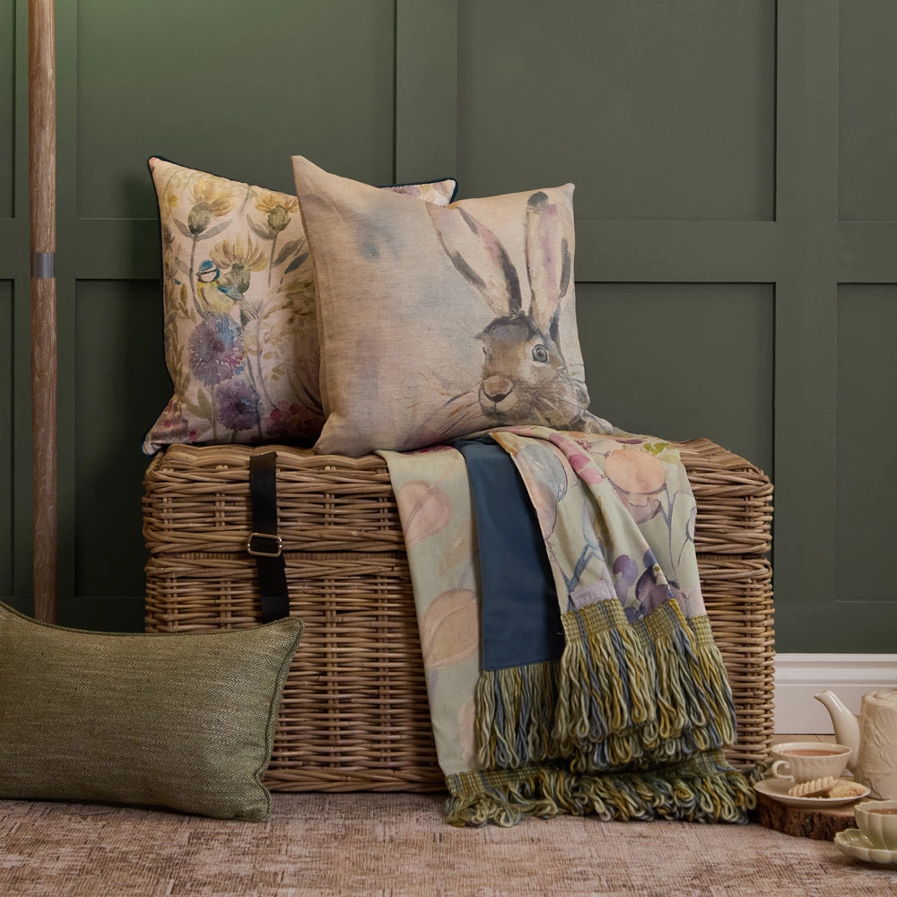 Harriet Hare Printed Cushion Natural