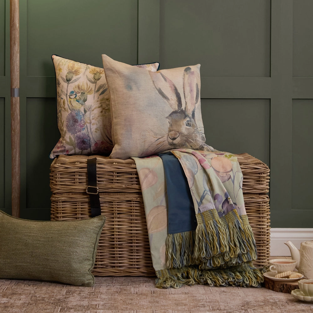 Harriet Hare Printed Cushion Natural