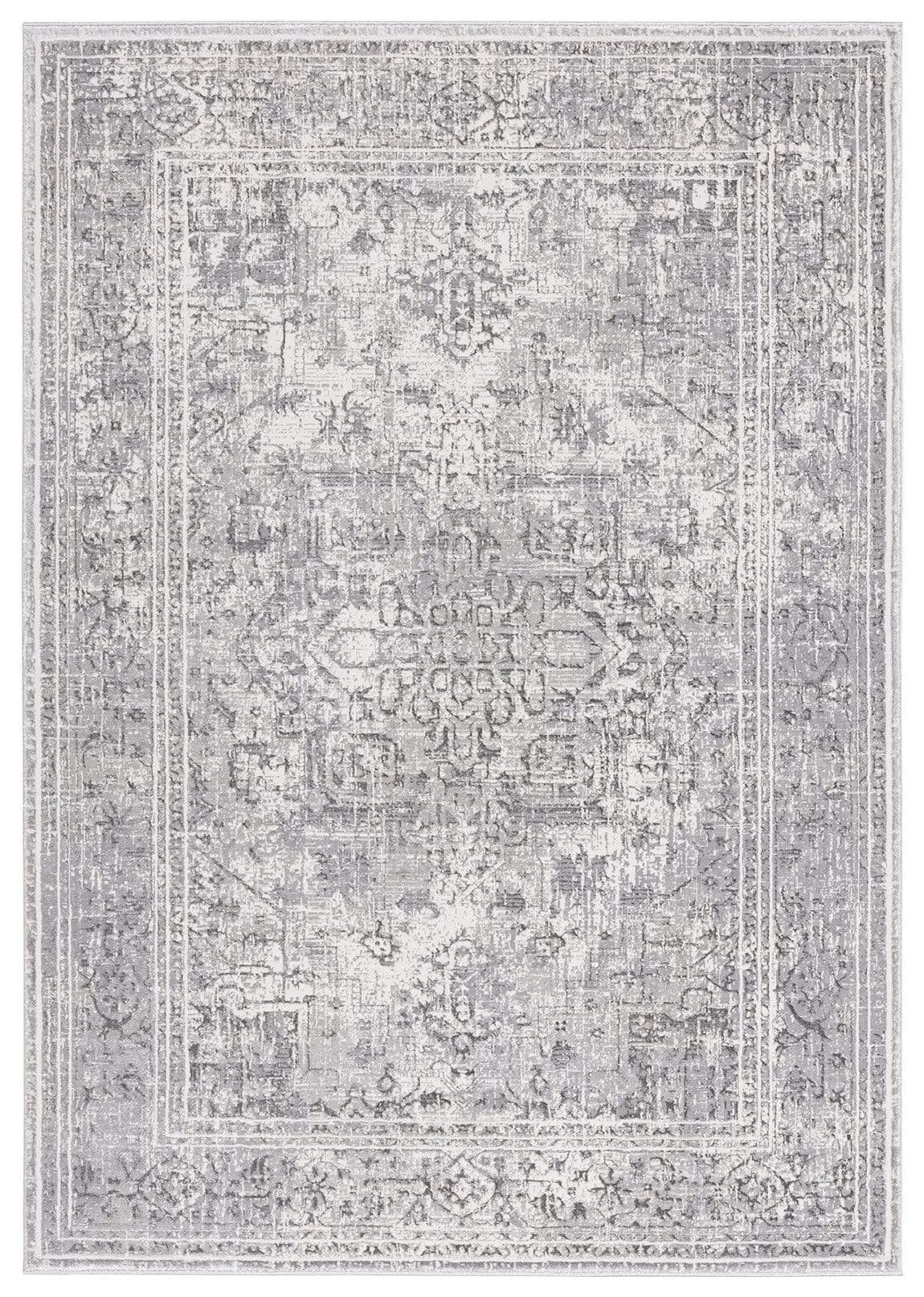 Harriette Ivory and Grey Lustrous Transitional Rug *NO RETURNS UNLESS FAULTYmodern color block patchwork rug