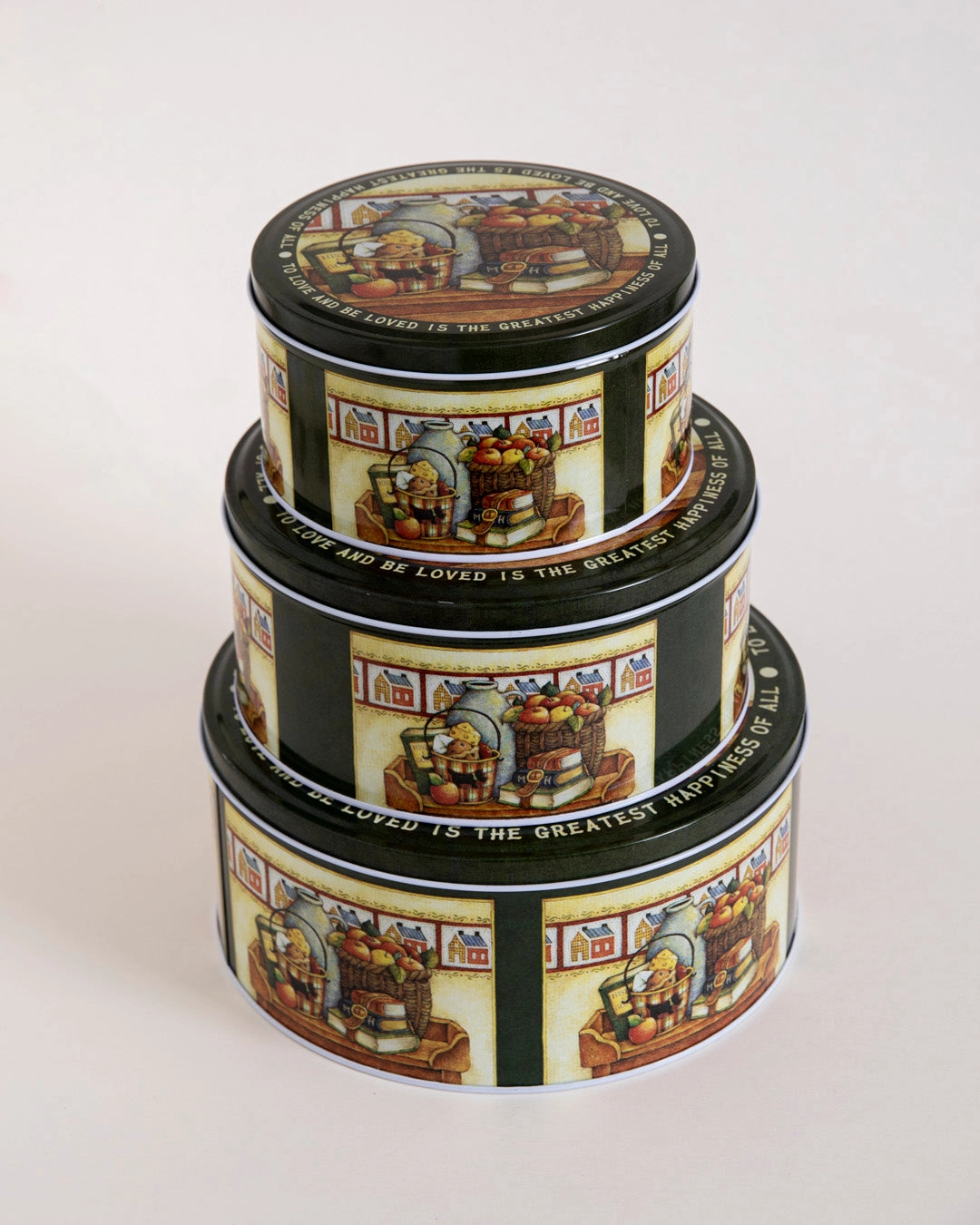 Harvest Pantry Round Storage Canister - Set Of 3