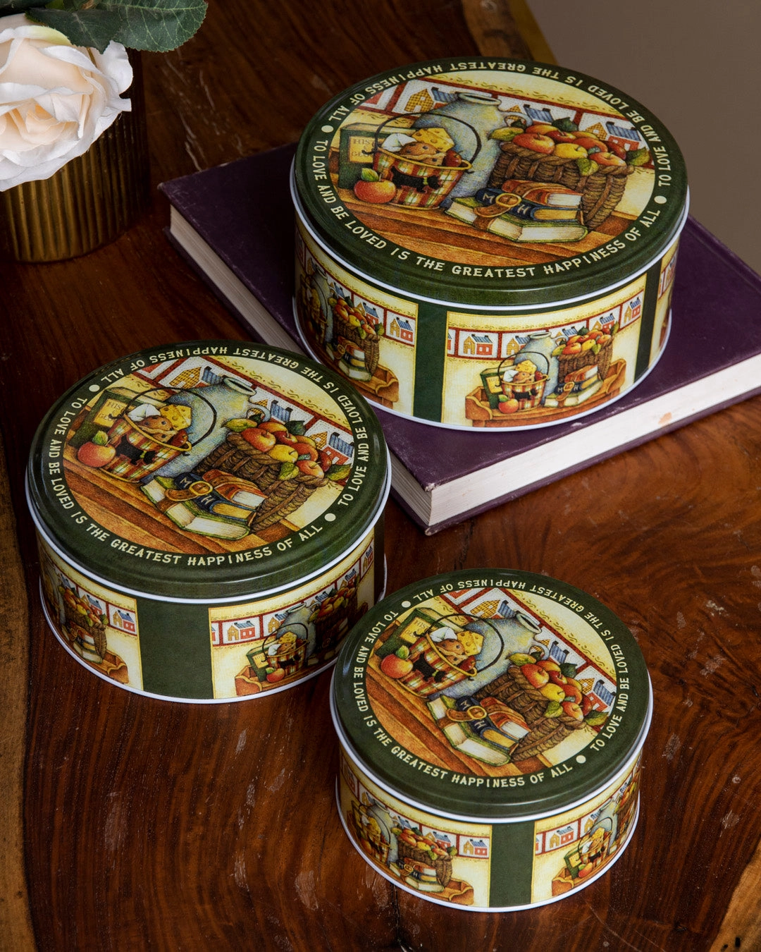 Harvest Pantry Round Storage Canister - Set Of 3