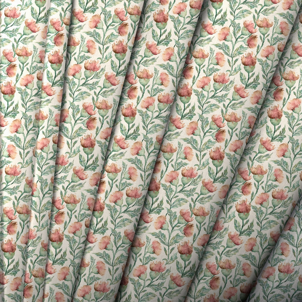 Hawick Printed Cotton Made to Measure Roman Blinds Rust Cream