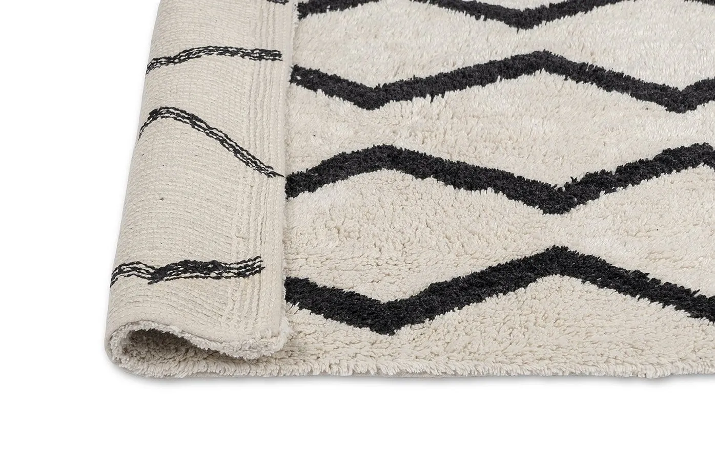 Hayley Black and Ivory Tribal Washable Berber Bath Mat *NO RETURNS UNLESS FAULTY