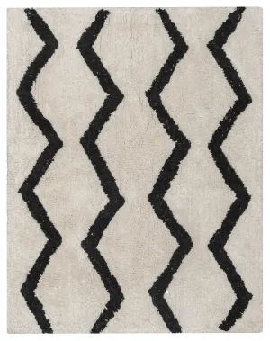 Hayley Black and Ivory Tribal Washable Berber Bath Mat *NO RETURNS UNLESS FAULTYmodern color block patchwork rug