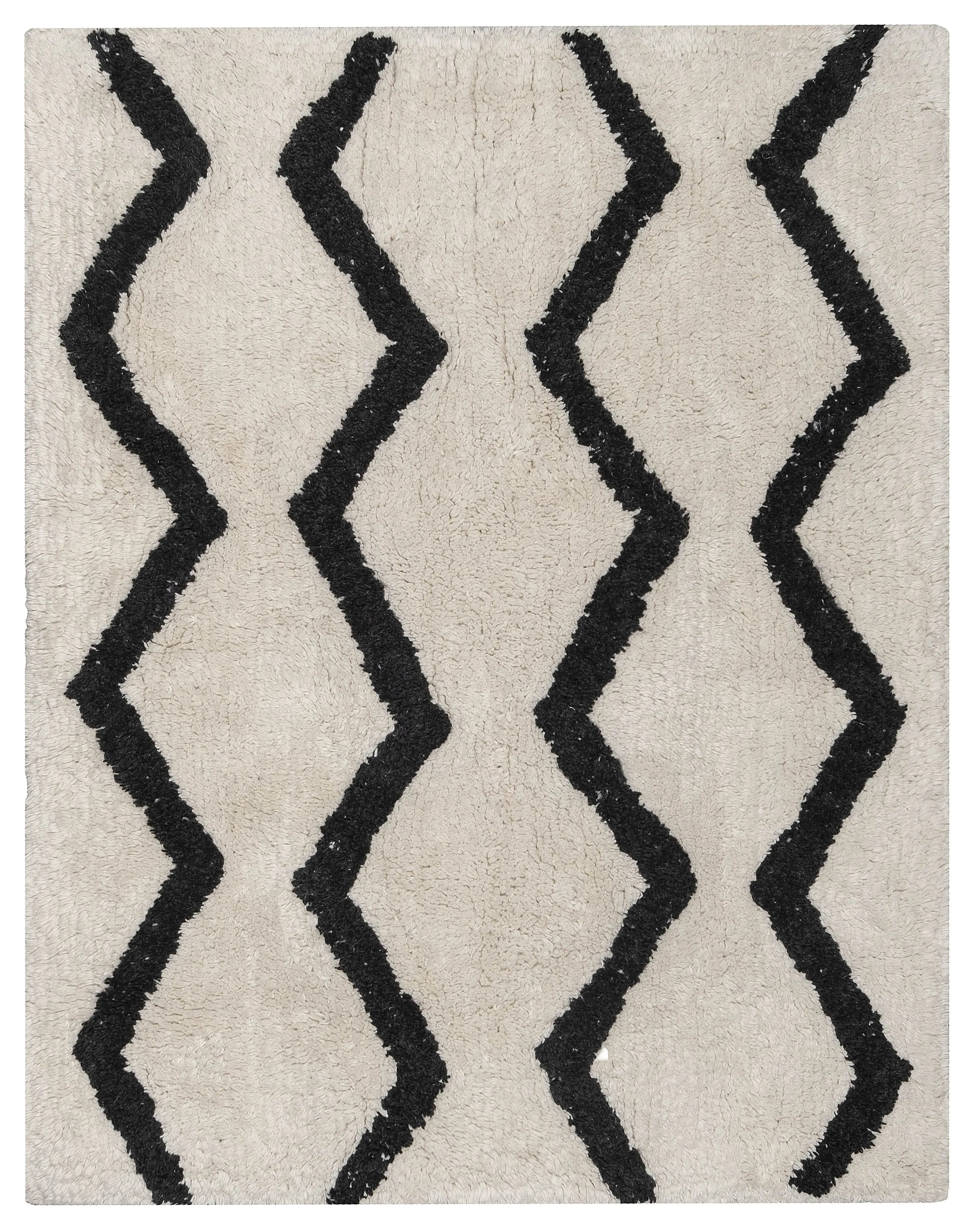 Hayley Black and Ivory Tribal Washable Berber Bath Mat *NO RETURNS UNLESS FAULTYmodern color block patchwork rug