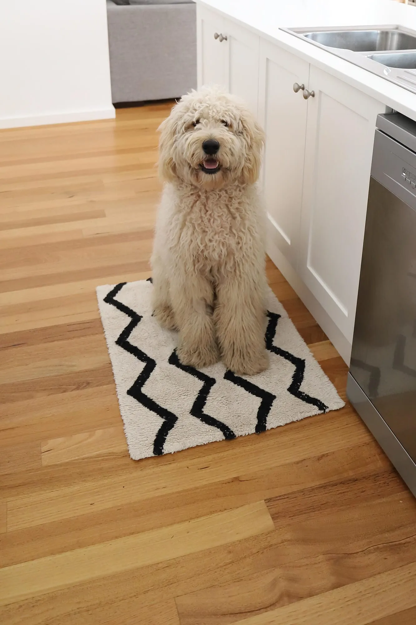 Hayley Black and Ivory Tribal Washable Berber Bath Mat *NO RETURNS UNLESS FAULTY